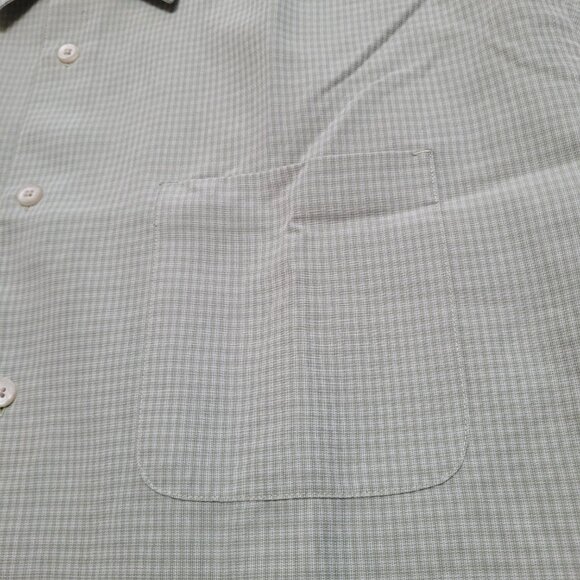 Perry Ellis Button up Shirt Plaid & Gingham Set of 2 Short Sleeves Collar Pocket - Picture 5 of 11